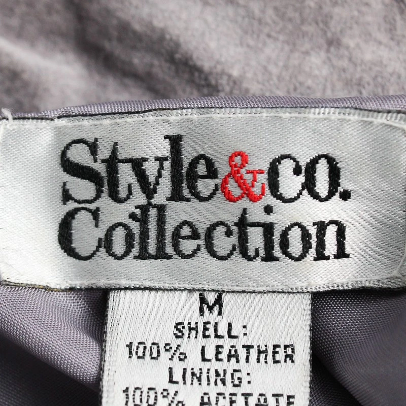 Blazer Mujer Colección Style & Co. Cuero Gris Chaqueta Abotonada Talla M Foto 4 de 4