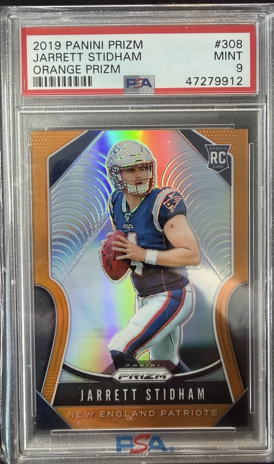 2019 Panini Prizm Rookies Orange /249 Jarrett Stidham MINT PSA 9 Broncos