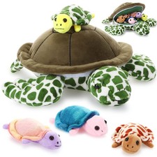 5 Pieces Plush Turtle Set Stuffed Turtle 12 Inch Stuffed Sea Turtle Mom with ...