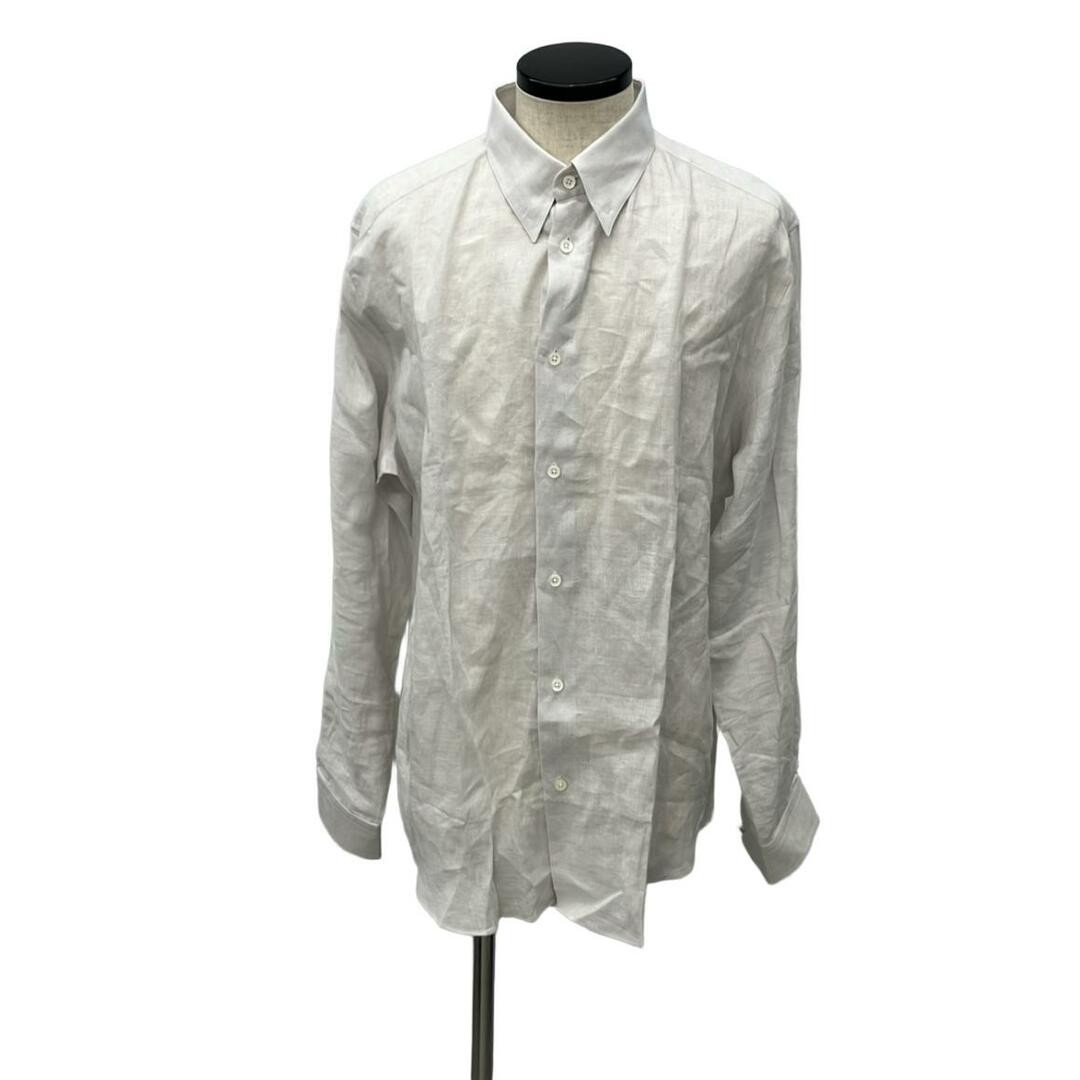 Hermes Long Sleeve Shirt Linen Men's 43 17 Damage Details