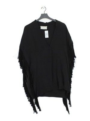 By Malene Birger Damen Mantel UK 14 Schwarz Seide mit Acrylmantel