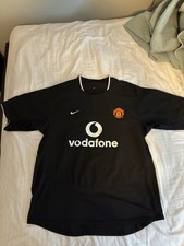 Vintage 2003 2005 Nike Manchester United Black Away Jersey XL Keane 16 Vodafone