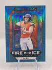 2024 Panini Obsidian 18 Bo Nix Fire and Ice Blue /25 RC Rookie Card