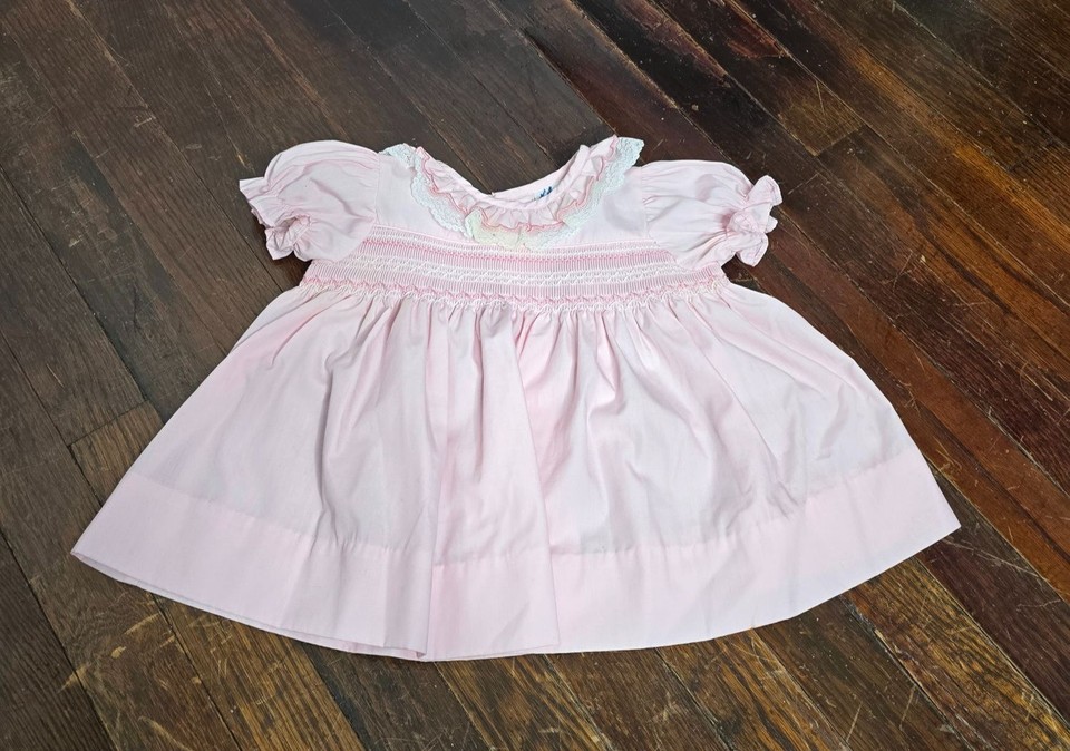 Vintage Baby Togs Pastel Pink Ruffled Baby Girl Dress 3-6 Months | eBay