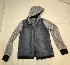 Urban republic kids denim And Knit hooded jacket Sz Large 14/16