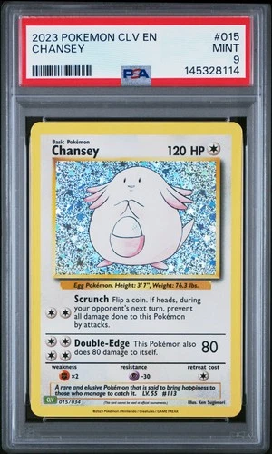 2023 POKEMON CLV-CLASSIC VENUSAUR & LUGIA EX DECK #015 CHANSEY PSA 9