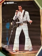 Vintage 1977 Elvis Presley In Memory Of Original Poster By Pro Arts 