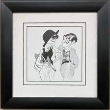Al Hirschfeld "Annie Hall 1977" CUSTOM FRAMED ART Caricature Woody Allen Movie