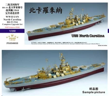 1/350 WWII USN North Carolina BB-55 1944 Compelete Upgrade for Trumpeter 05303