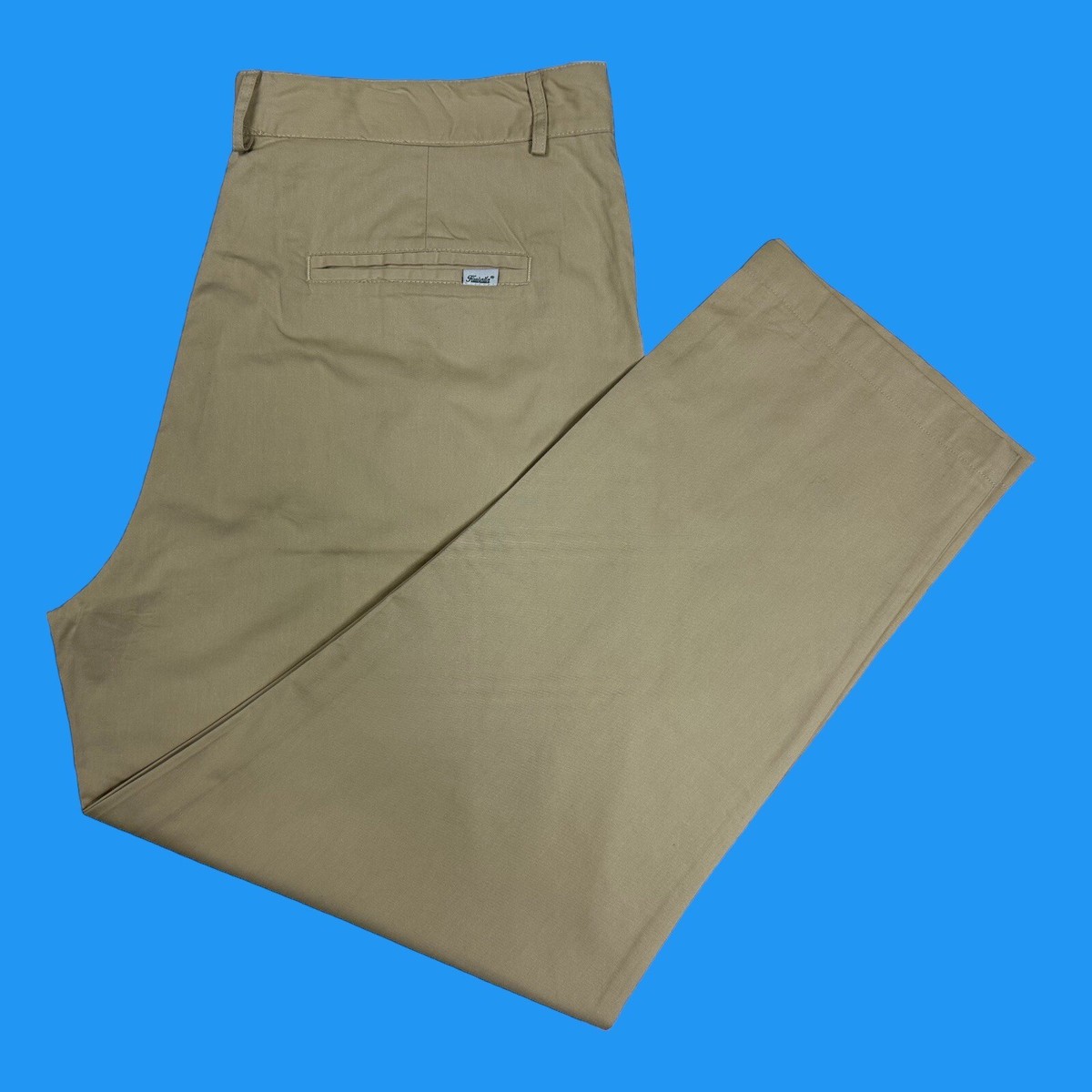 Kuwalla Tee Mens Size 38x28 XL Straight Leg Stretch Casual Beige