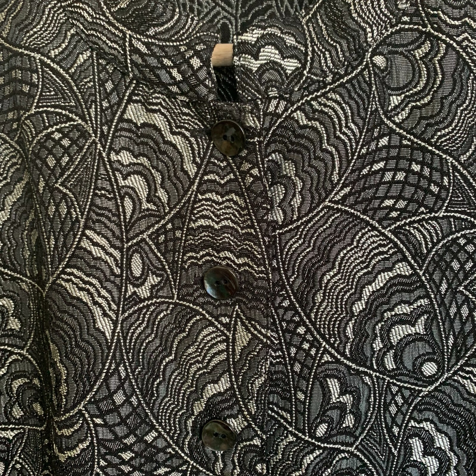 Chico's Jacket Gray Silver Multi Textured Abstrac… - image 8