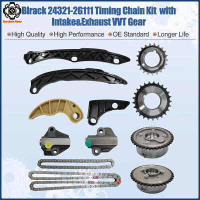 Timing Chain Kit Exhaust&Intake Camshaft Gear for HYUNDAI SONATA KIA OPTIMA 2.4L