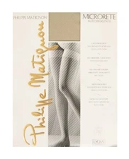 Women's micronet hold ups matt satin lace top PHILIPPE MATIGNON item MICRORETE A