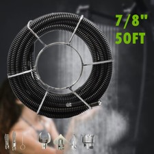 7/8IN Drain Auger Cable Replacement Snake Clog Pipe Sewer Cleaner+6 Cutter 50FT