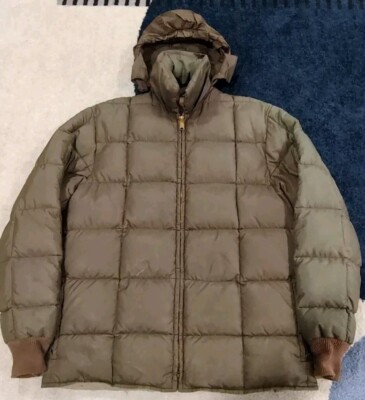 Vintage Eddie Bauer Blizzard Proof Down Jacket Hooded Talon USA Seattle Medium