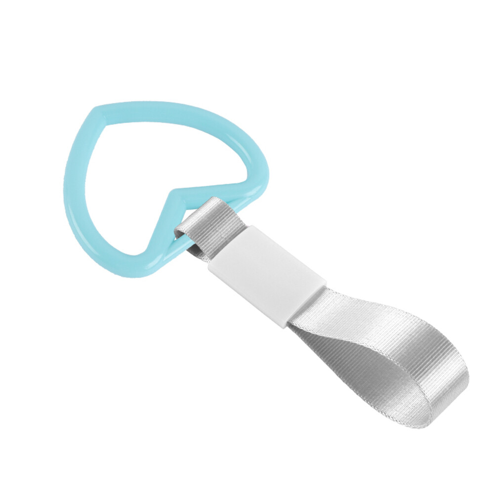 Light Blue Heart Shape JDM Ring Tsurikawa Bus Car Handle Strap