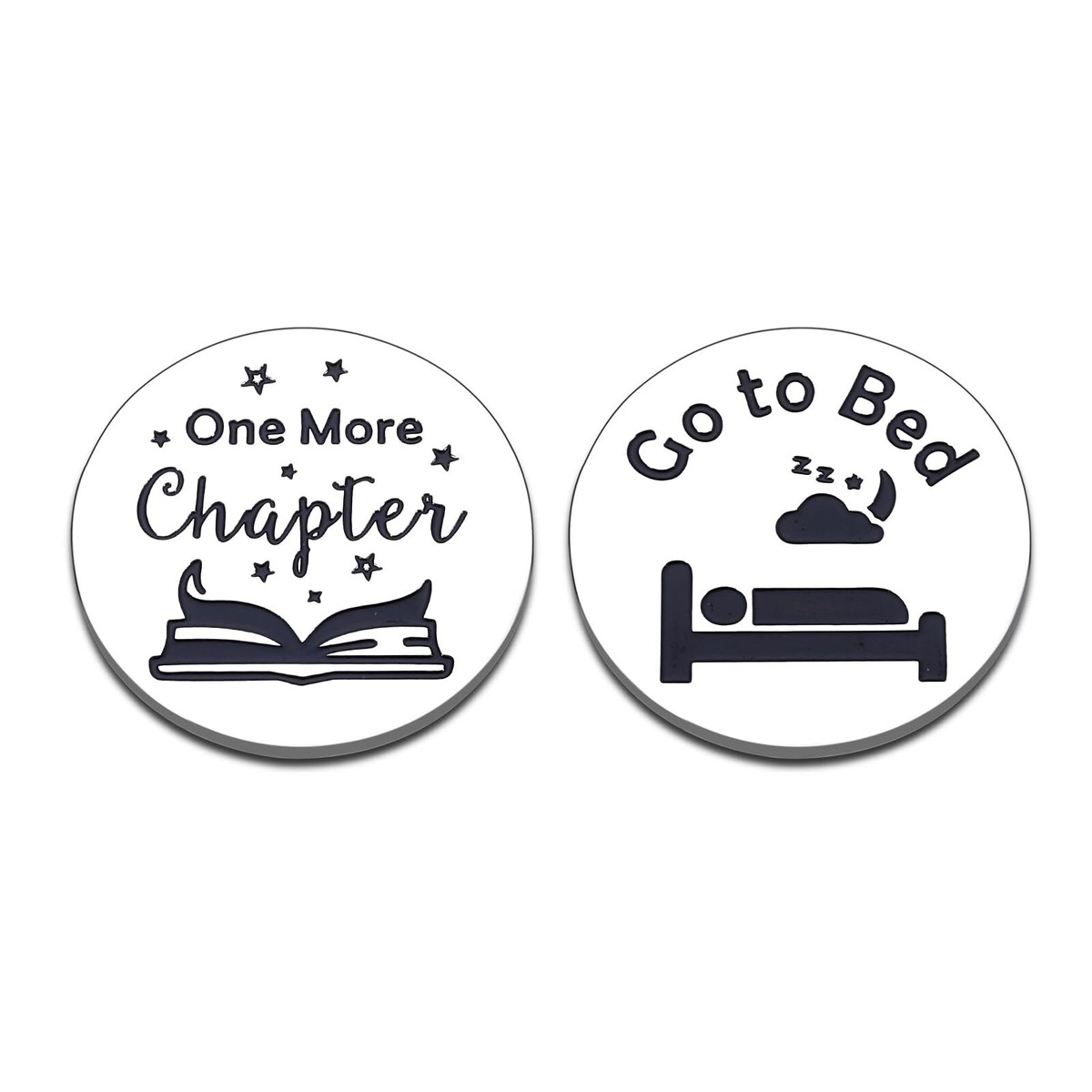 One More Chapter Decision Coin - Funny Book Lover Gift For Readers And Bookworms