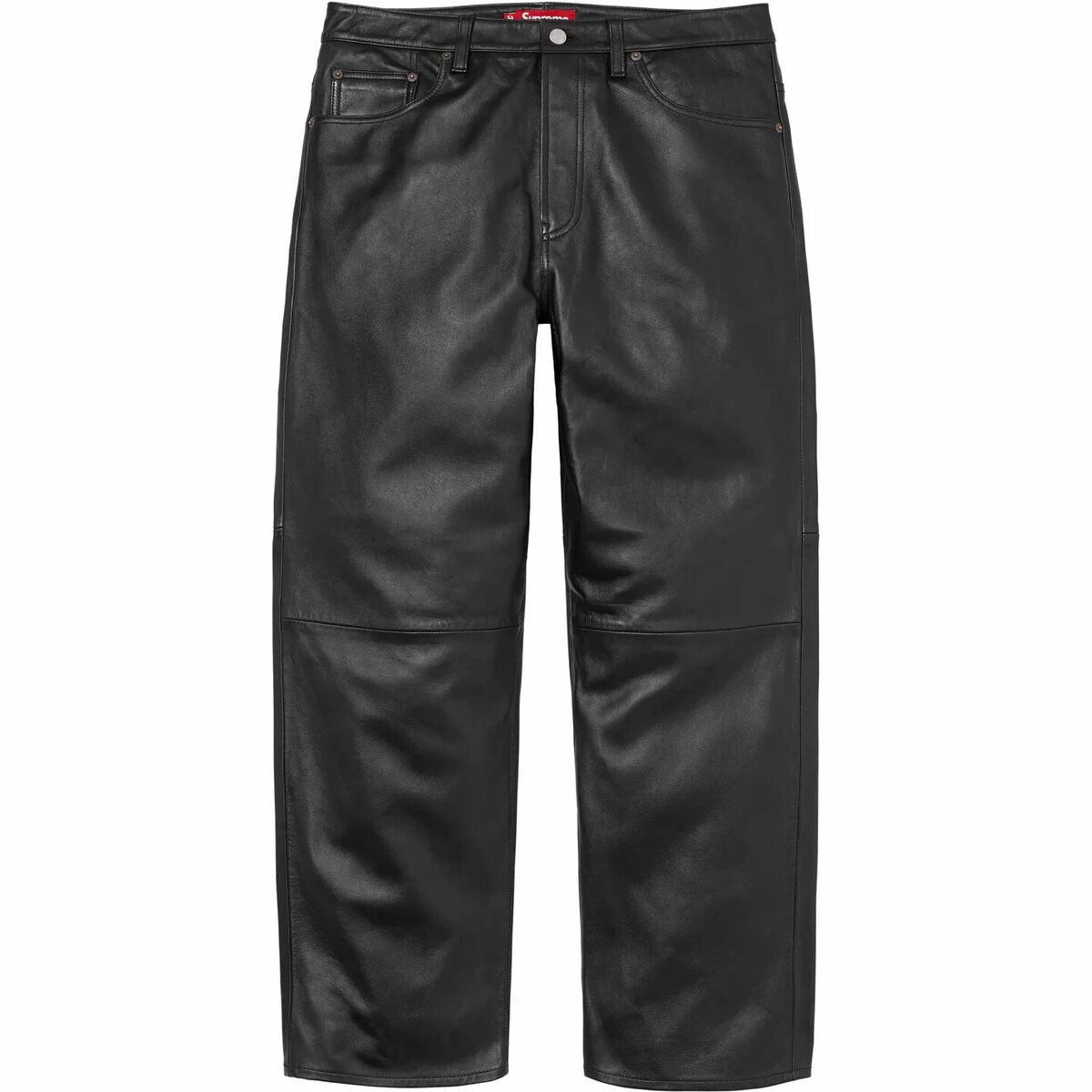 Supreme Leather Baggy 5-Pocket Jean Black FW24 Size W30-38 Supreme Leather Baggy 5-Pocket Jean Black FW24 Size W30-38