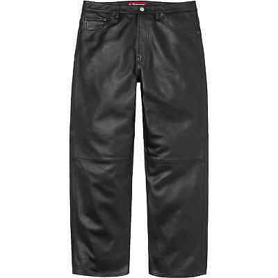Supreme Leather Baggy 5-Pocket Jean Black FW24 Size W30-38 Supreme Leather Baggy 5-Pocket Jean Black FW24 Size W30-38