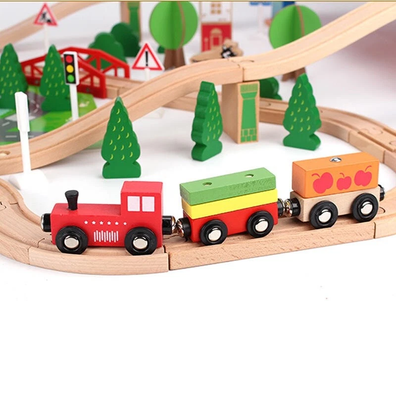 Brand New -- Jamohom 88 Tracks City Train Tracks Railway Track Toy Playset - Image 3 of 4