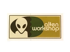 Alien WorkShop Skateboard Sticker Alien Green 3.5in NOS AWS4