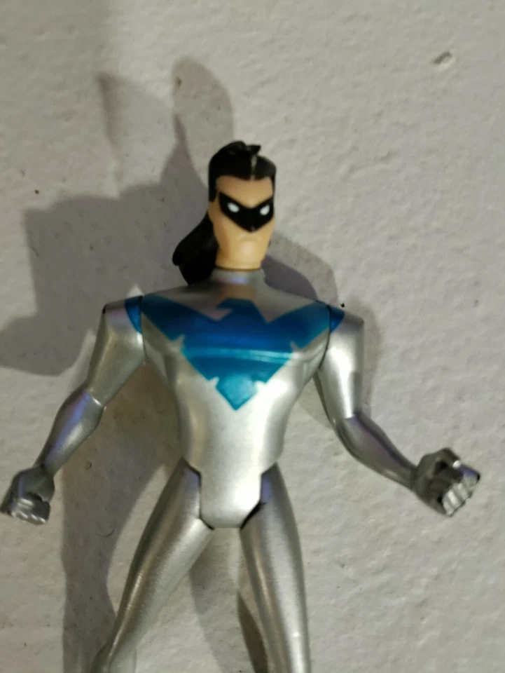 Figura de acción Batman Nightwing (variante plateada) 2003 Mattel Foto 2 de 3