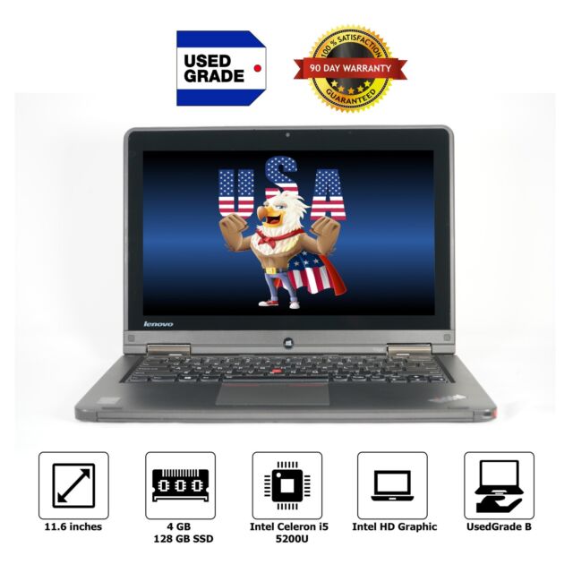 Lenovo Thinkpad Yoga 12 Laptop i5-5200U 4GB RAM 128GB SSD Window 10 Warranty