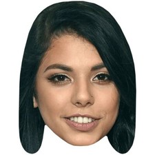 Gina Valentina Brown Hair Celebrity Mask, Flat Card Face, Fancy Dress Mask