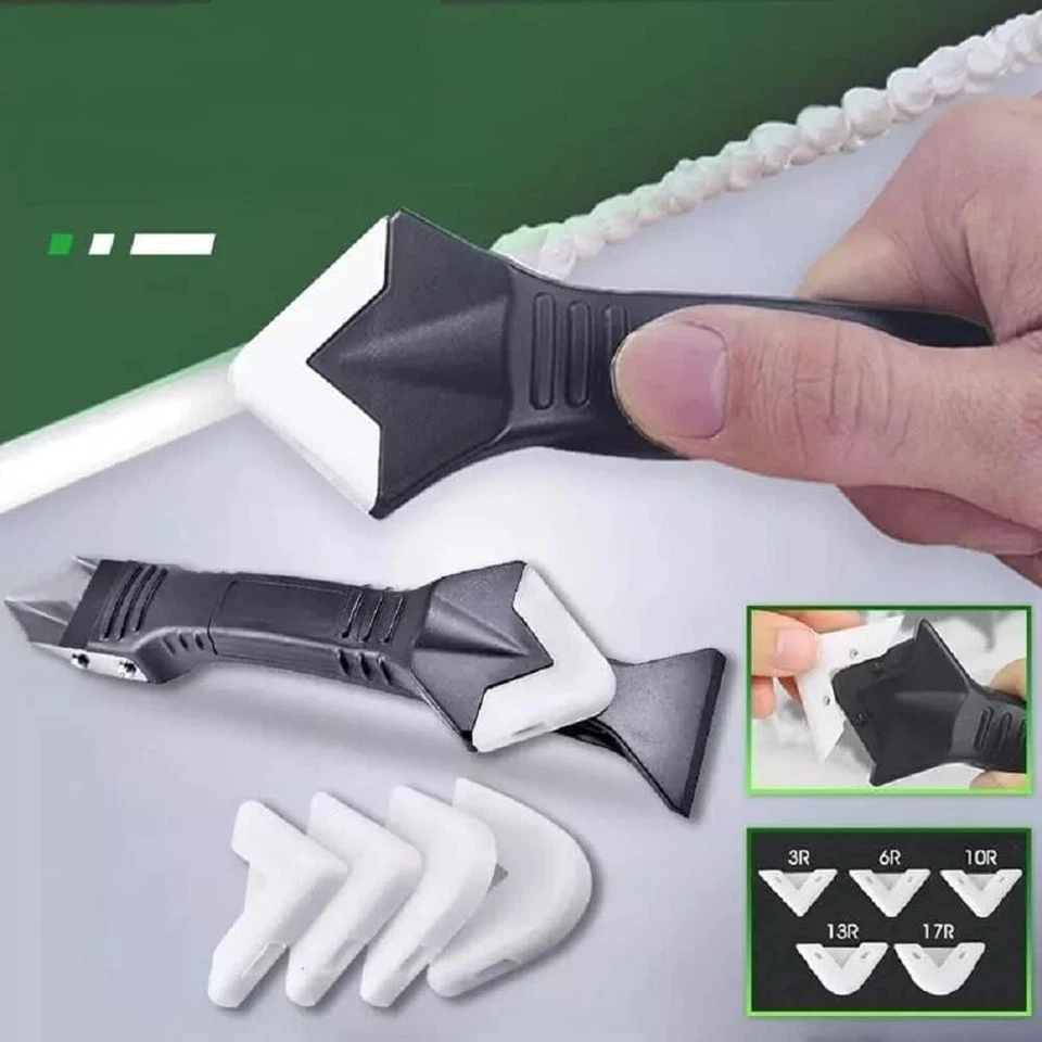 5 in 1 Silicone Sealant Remover Tool Kit Set Scraper Caulking Mould Removal US - image 4 of 4