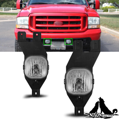 Pair Of Clear Fog Lights For Ford F-Series (2001-2004) – Halogen, DOT/SAE Approved