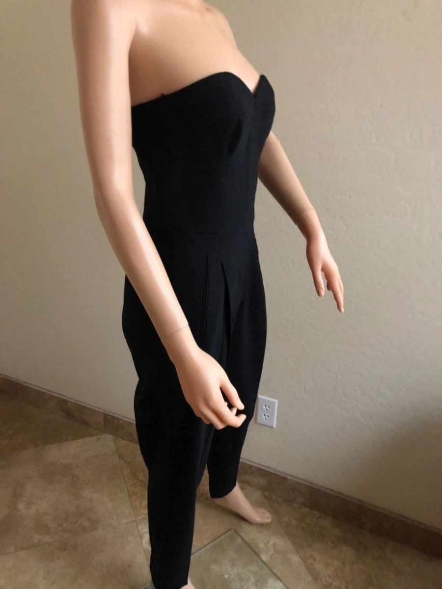 NWT Michael Kors Black Bustier Strapless Jumpsuit 40 4 eBay