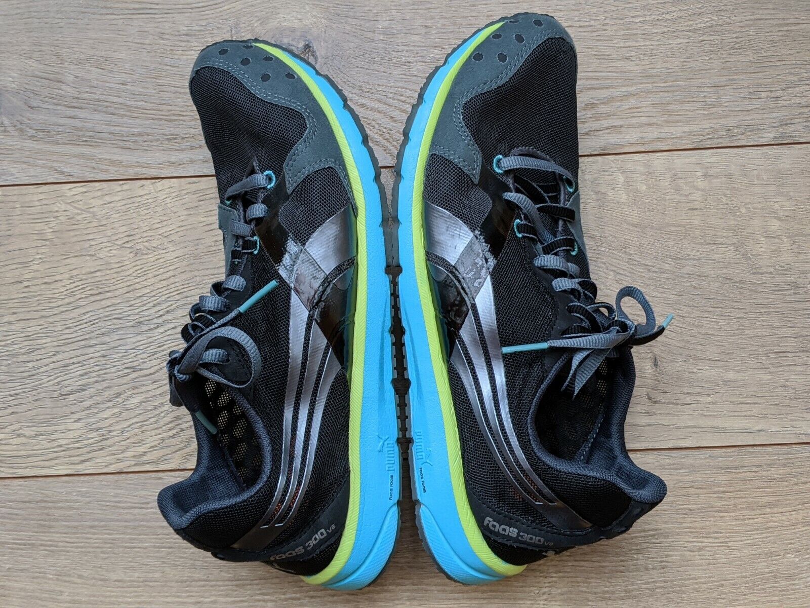threat Megalopolis our Women's 2013 PUMA Faas 300 V2 Dark Grey/Black/Silver/Blue Running Shoes  Size 9 | eBay