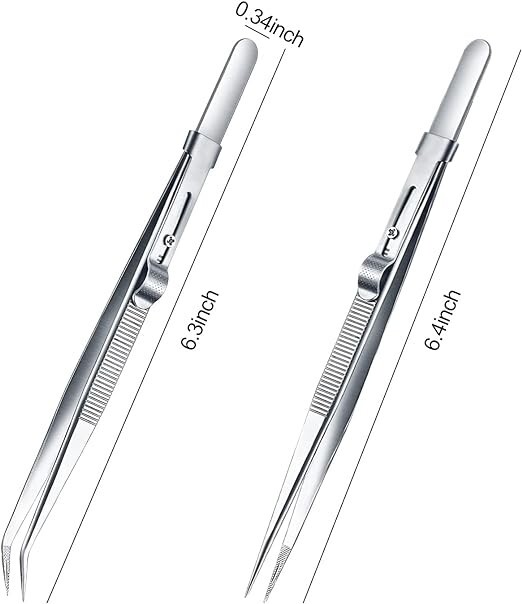 Pinzas de diamante de 4 piezas, pinzas de gemas de joyería profesional, pinzas.