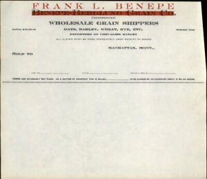 Manhattan Montana Company Bill Benepe-berglund Grain Co. Frank L. Benepe