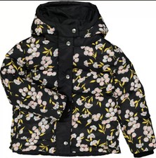 Marni Black Floral Multicoloured Down Padded Puffer Girl Size 6 Years Bnwt