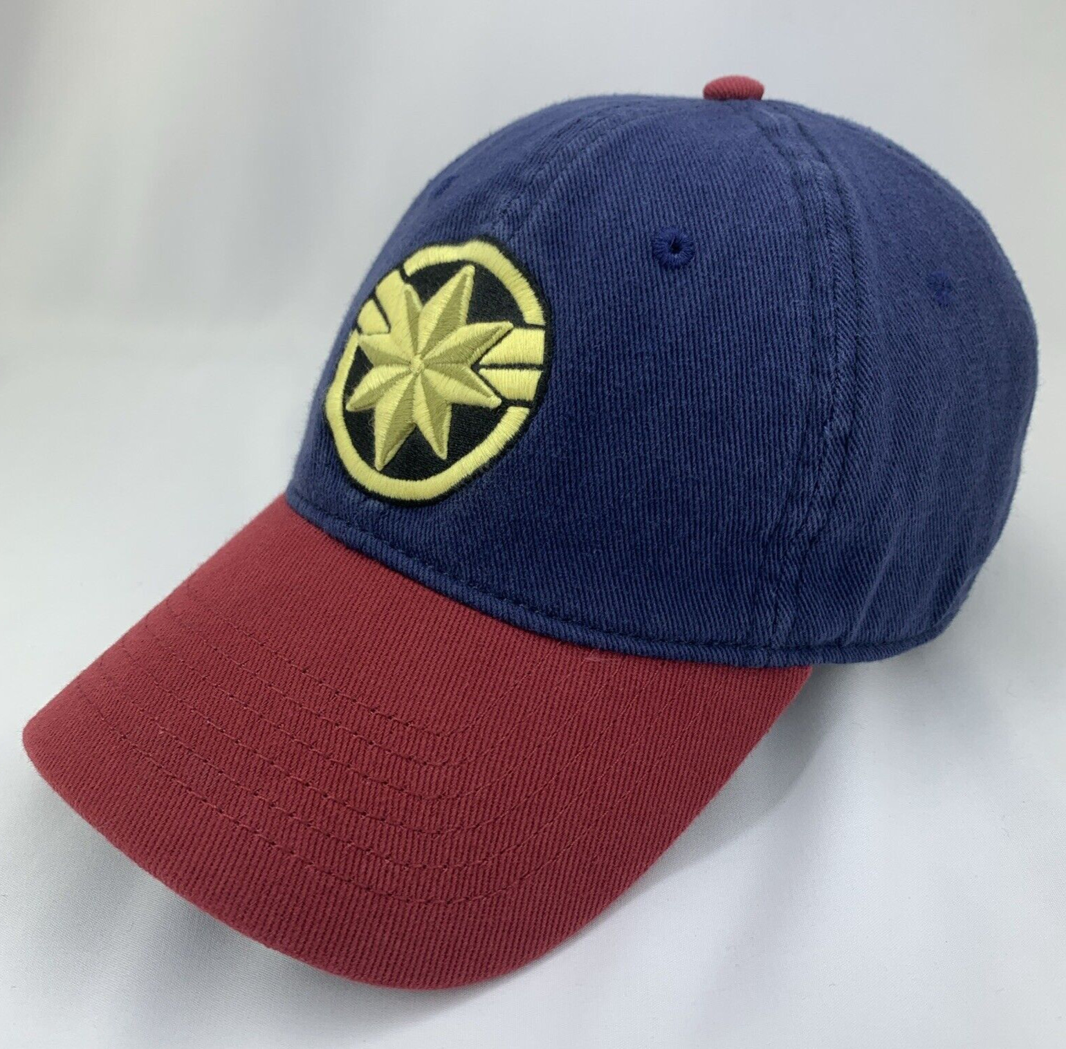 Captain Marvel Hat Blue Red Adjustable Strap Embr… - image 1