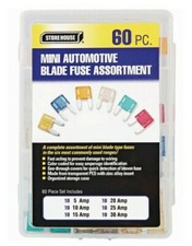 60ct MINI Automotive Blade Fuse Assorted ATM 10 each Size 5A,10A,15A,20A,25A,30A