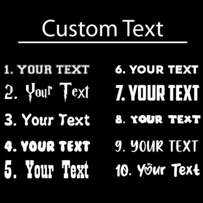 Custom Text Vinyl Lettering Sticker Decal Personalized Window Wall ...