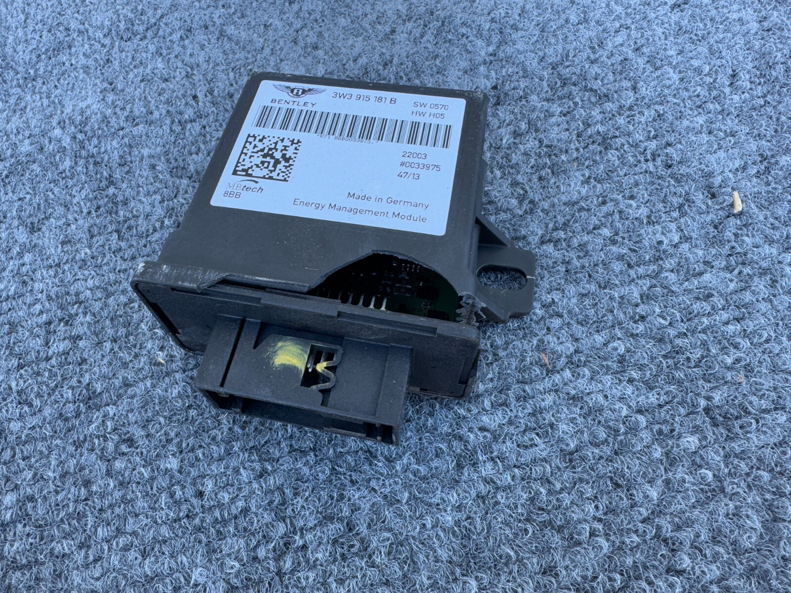 Bentley Flying Spur 2013-2018 Battery management module P/N 3W3915181