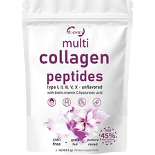 US Multi Collagen Peptides Powder-Hydrolyzed Protein Peptides (Type l,l,ll,v,X)
