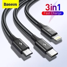 Usb Charging Cable 3 In 1 For Iphone Type C Micro Usil Charger Cable Multi Ports