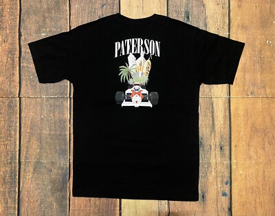 Paterson Men T-Shirt Large Black Logo Graphic Tee Sz Large