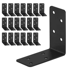 20 Pcs Heavy Duty L Brackets 90 Degree Right Angle Corner Brace, 3x3x1.5 Inch