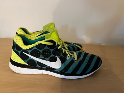 Nike Free TR Fit Trainers Flyknit Running Shoes UK Size Blue