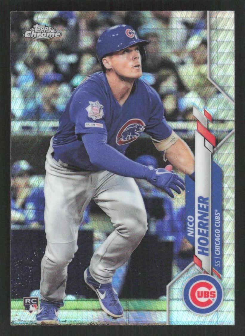 2020 Topps Chrome Nico Hoerner Prism Refractor #161 Card