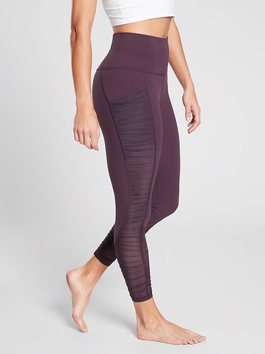 Athleta Purple Mesh Me Up Stash Pocket 