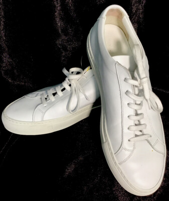 Woman By Common Projects Achilles Low Top Leather White Sneaker Size 39
