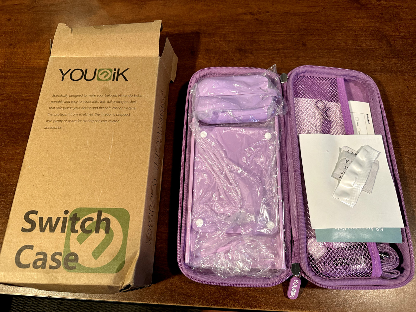Younik Switch Accessories Bundle, 15 in 1 Purple Switch Accessories Kit for Girl