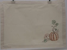 C&F Enterprises Pumpkin Embroidered Design Placemats Set of 6 NWT