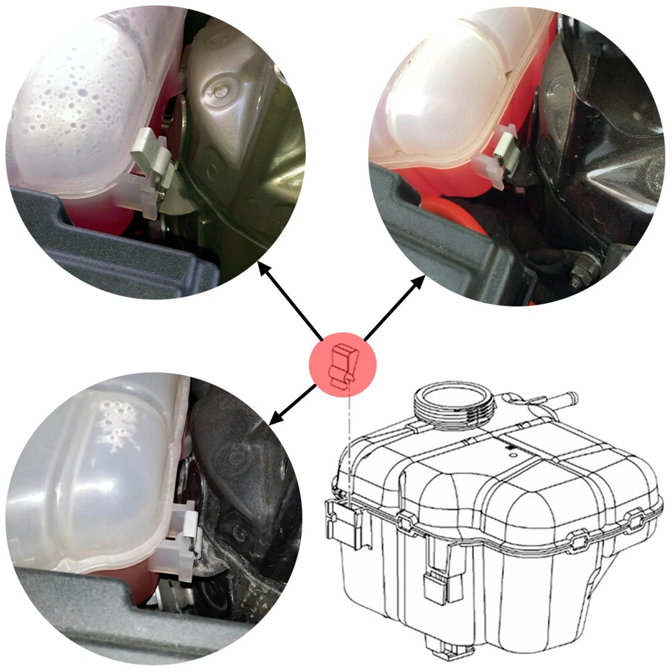 PARA GM 13284504 Chevrolet Volt Cruze Buick Regal Verano Radiador-Clip Depósito Foto 2 de 2